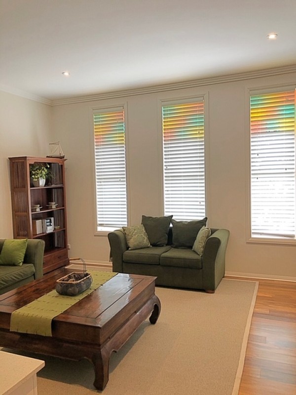 Living Area with bookcases